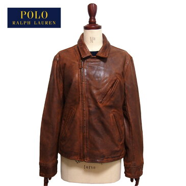 ラルフローレン ポロ レディース 牛革 レザージャケット ライダースジャケット/ブラウンPOLO Ralph Lauren Jacket