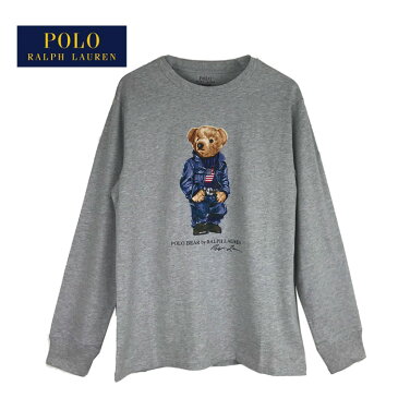 ラルフローレン ポロ キッズ ボーイズ ポロベアーデニムスタイル クルーネック 長袖 Tシャツ ロンT/GREYPOLO Ralph Lauren Long Sleeves Tee