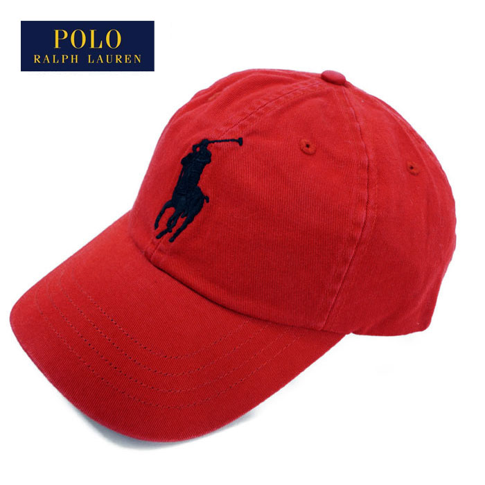 ラルフローレン ポロ ビッグポニー キャップ 帽子/レッドPOLO Ralph Lauren BIG PONY CAP