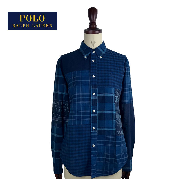 ラルフローレン ポロ レディース パッチワーク BD シャツ/インディゴPOLO Ralph Lauren indigo B.D Shirts