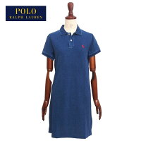 ラルフローレン ポロ レディース ポニー刺繍 インディゴ ポロワンピース/インディゴブルーPOLO Ralph Lauren Polo Dress