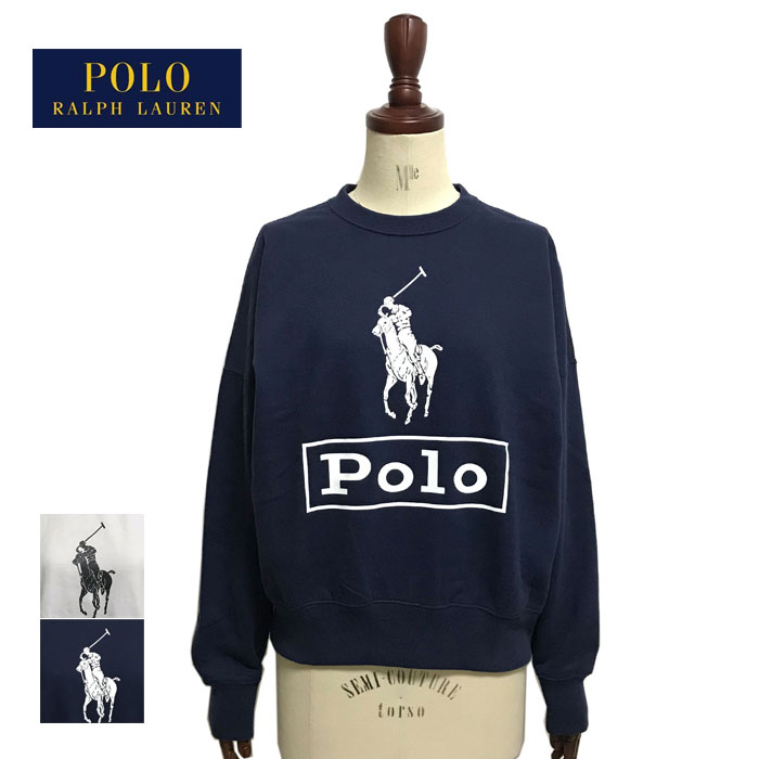 ラルフローレン ポロ レディース ビッグポニー ロゴ プリント ドルマン スウェット トレーナーRalph Lauren Big Pony Sweat Tops