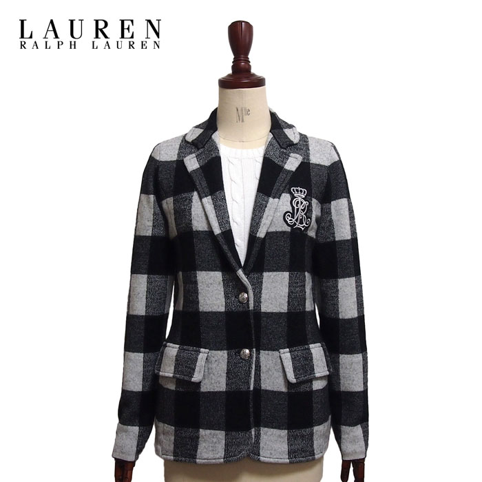 ラルフローレン ローレン レディース チェック ニット テーラード ジャケットLAUREN Ralph Lauren Jacket