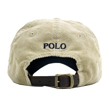 ラルフローレン ポロ ワンポイント ポニー コーデュロイ キャップ 帽子/ベージュPOLO Ralph Lauren Cap