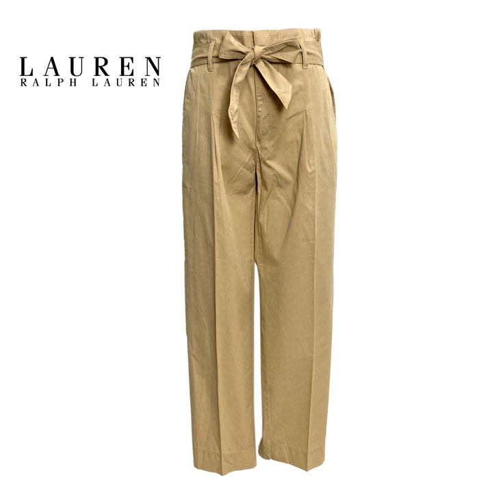 ラルフローレン ローレン レディース リボンベルト ハイウエスト チノ パンツ/TANLAUREN Ralph Lauren Chino Pants