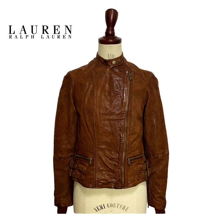 ローレン ラルフローレン レディース シングル レザー ジャケットLAUREN Ralph Lauren Single Leather JK