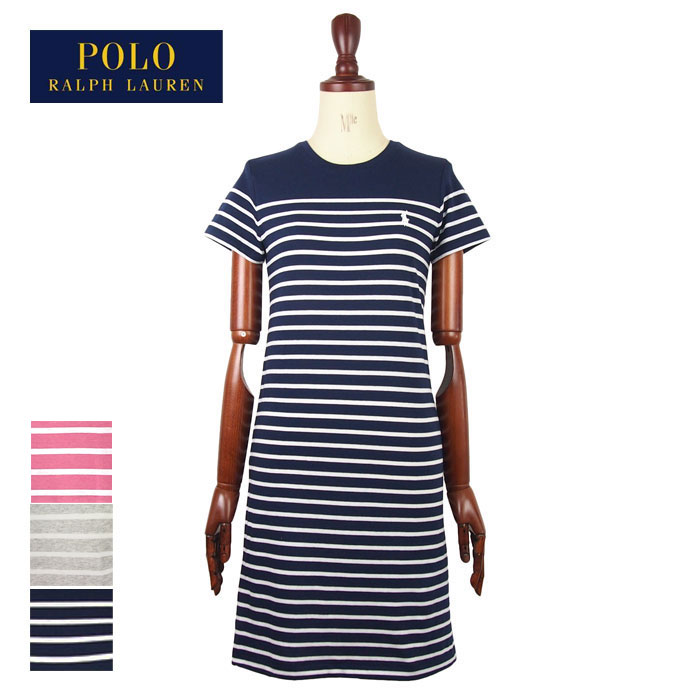 ラルフローレン ラルフローレン ポロ レディース ポニーワンポイント ボーダー クルーネック Tシャツ ワンピースPOLO Ralph Lauren Dressメール便可