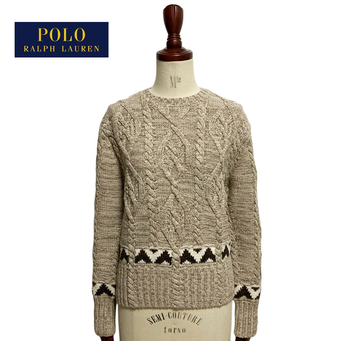 ե ݥ ǥ 롼ͥå եå㡼ޥ󥺥 ˥åPOLO Ralph Lauren CottonLinen Fisherman's Crewneck Sweater