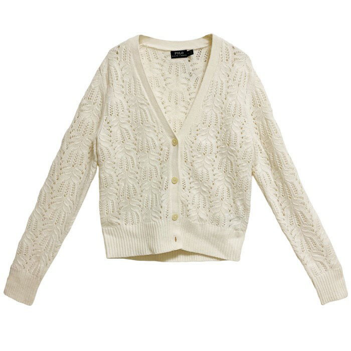 ラルフローレン ポロ レディース Vネック ウール レースニットカーディガン POLO Ralph Lauren V-neck Wool Lace Knit Cardigan