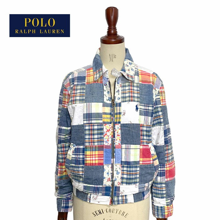 ポロ ラルフローレンレディース パッチワーク ジャケット コットン スウィングトップ ドリズラーPOLO Ralph Lauren Putchwork Jacket