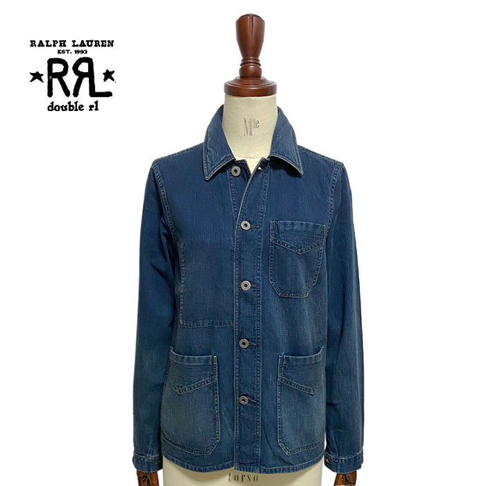 ラルフローレン ダブルアールエル レディース インディゴ デニム チョアジャケット カバーオールDOUBLE RL Indigo Denim Chore Jacket