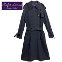 ラルフ ローレン トレンチコート レディース ラルフローレン コレクション パープルレーベル レディース トレンチコート/ネイビー Purple Label by RalphLauren Trenchcoat/NAVY