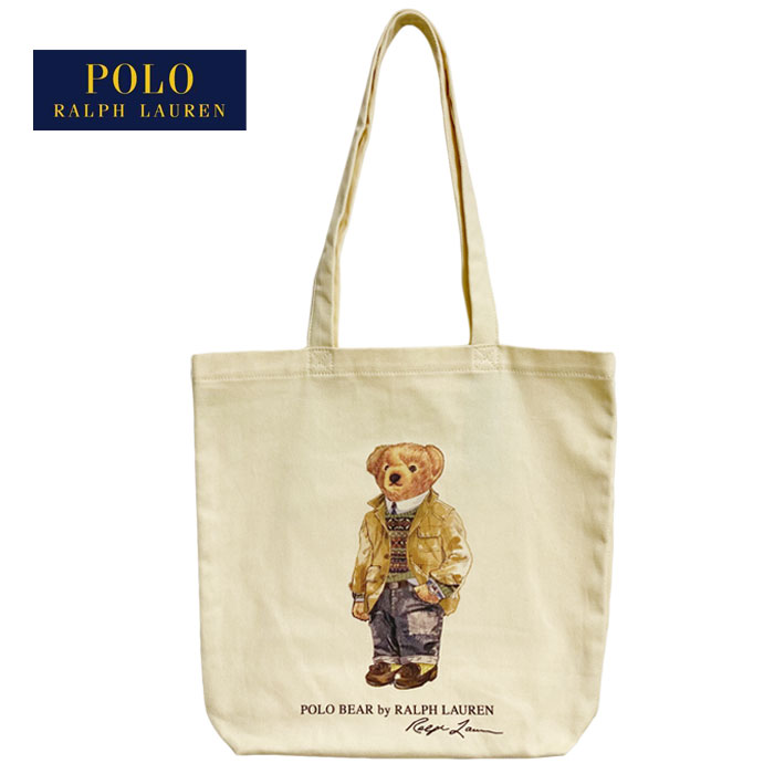 ポロ ラルフローレン ポロベアー トラッドスタイル エコ トートバック/ベージュ POLO Ralph Lauren POLO BEAR eco Tote Bag