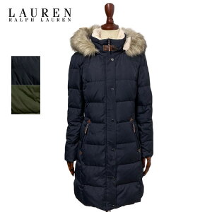 15%ローレン ラルフローレン レディース ファー　フード付き ダウン　コート ジャケットLAUREN Ralph Lauren Qulted Down Parka