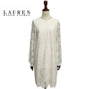 ラルフローレン ラルフローレン ローレン レディース 長袖 花柄 レース ワンピース ドレス/クリーム LAUREN by Ralph Lauren Women's LongSleeve Lace Dress