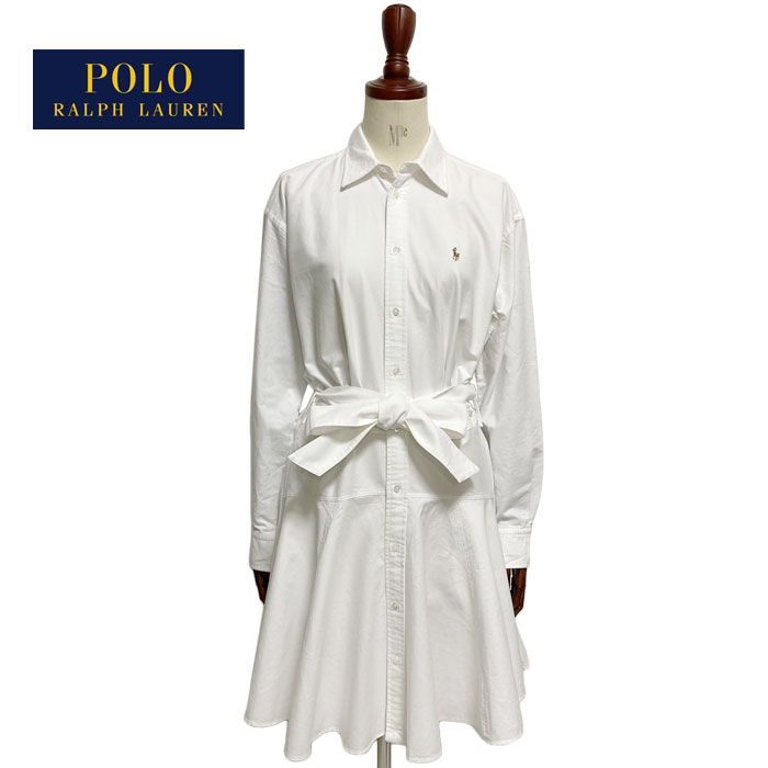 ե ݥ ǥ åե  ԡ ե쥢 ٥դ Ralph Lauren POLO Oxford Shirts Belted Dress