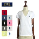 【メール便送料無料】 ポロ ラルフローレン レディース コットン ソリッド Vネック Tシャツ 半袖 女性 POLO Ralph Lauren T-Shirt