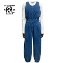 t[ _uA[G fB[X CfBS fj ʖ͗l hbg I[C Tybg Ralph Lauren DOUBLE RL Women's Indigo Polka dot Jumpsuit