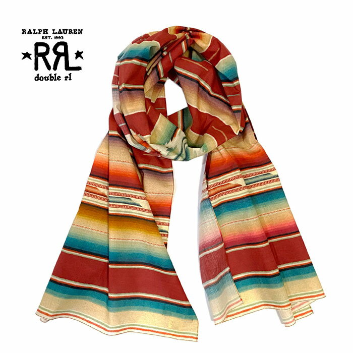 ラルフローレン マフラー（レディース） ラルフローレン ダブルアールエル RRL ラグプリント コットン ストールRalph Lauren DOUBLR RL RUG Print Stole