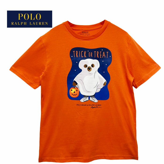 楽天NAVIEポロ ラルフローレン キッズ ボーイズ ポロベアー ハロウィンスタイル 仮装 Tシャツ/オレンジ POLO Ralph Lauren Kid's Boy's POLOBEAR T-shirts Crewneck