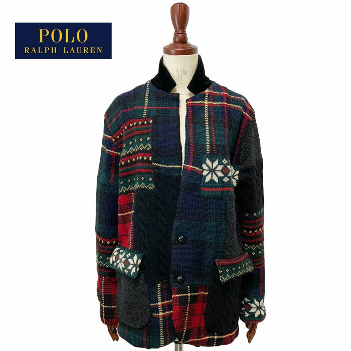 楽天NAVIEラルフローレン ポロ レディース パッチワーク スタンドカラー ニット カーディガンPOLO by Ralph Lauren Knit Cardigan