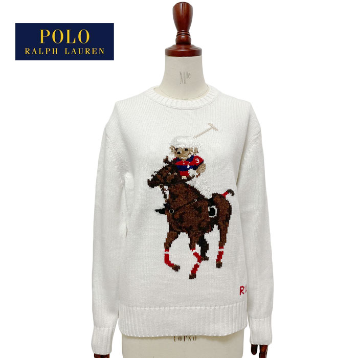 楽天NAVIEラルフローレン ポロ レディース ポロベアー ポロ乗馬 競技スタイル クルーネック ニット セーター POLO Ralph Lauren Polo Bear Crewneck Sweater