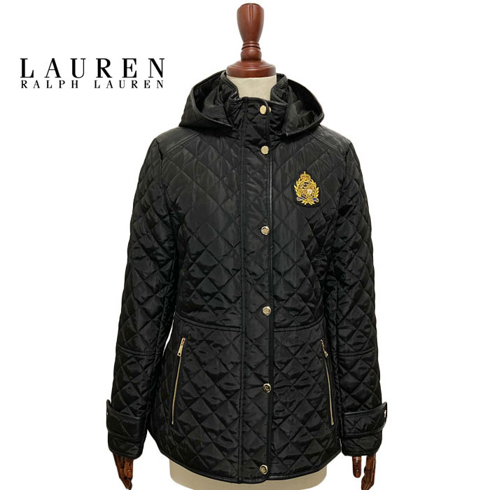 ローレン ラルフローレン レディース フード付き 中綿 キルティングジャケット エンブレム アウター LAUREN Ralph Lauren Quilted Jacket