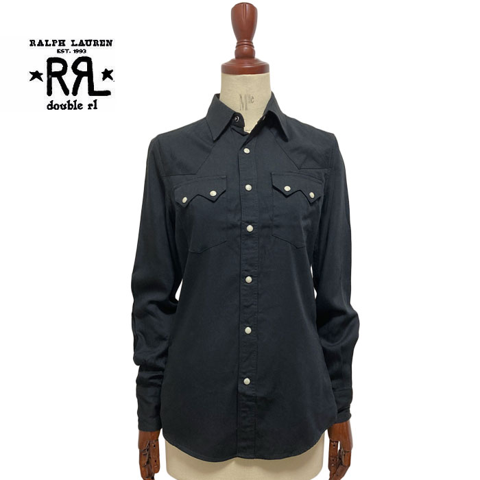 【SALE】【RRL by Ralph Lauren】ラルフローレン DOUBLE RL ダブルアールエル ウエスタン シャツ/BLACK