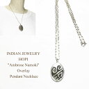 インディアンジュエリー ホピ族 楕円型 オーバーレイ ペンダント ネックレスINDIAN JEWELRY HOPI "Ambrose Namoki" Overlay Oval Pendant Necklace