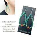 CfBAWG[ ioz ^[RCYAXpCj[ICX^[VF [v tbN sAXINDIAN JEWELRY NAVAJO Rough cut Turquoise & Spiny oyster shell Hook Pierce