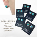 ピアス インディアンジュエリー ナバホ族 "Rita Largo" ターコイズ シルバー スタッド ピアスINDIAN JEWELRY NAVAJO "Rita Largo" Turquoise Silver Stud Pierce