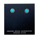 インディアンジュエリー ズニ族 ターコイズ　シルバー スタッド ピアスINDIAN JEWELRY ZUNI Turquoise Silver Stud Pierce 2