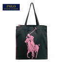 ラルフローレン ピンクポニー エコ トートバッグ/ブラックPINK PONY by Ralph Lauren Tote Bag