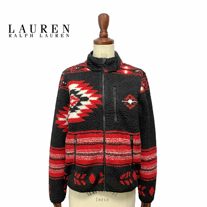 ローレンラルフローレン アウター レディース ローレン ラルフローレン レディース ネイティブ柄 ボア フリース ジャケットLAUREN Ralph Lauren Southwestern Style Boa Jacket