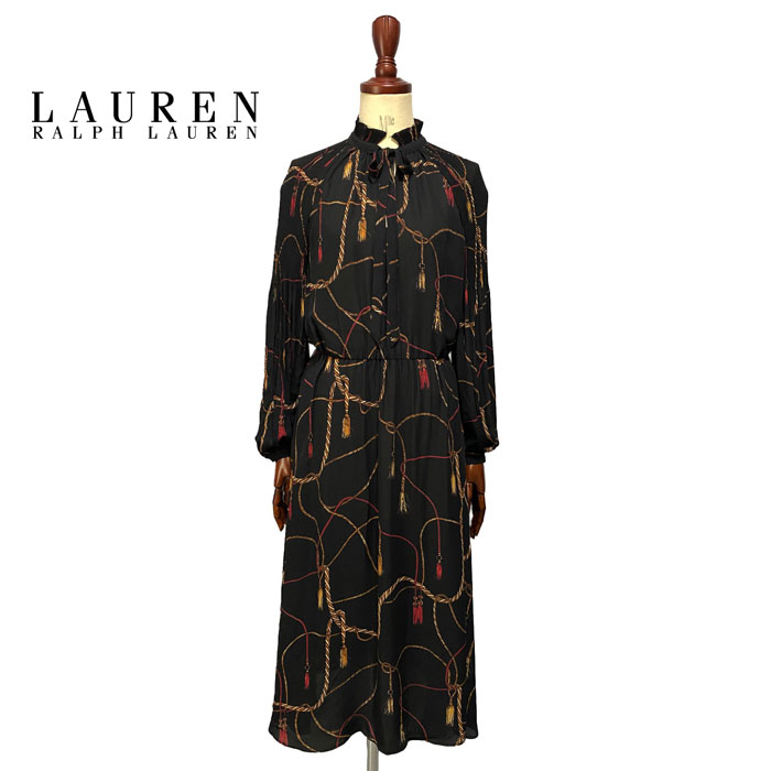 ラルフローレン ラルフローレン ローレン レディース プリーツパフスリーブ シフォン ワンピース LAUREN Chiffon Dress