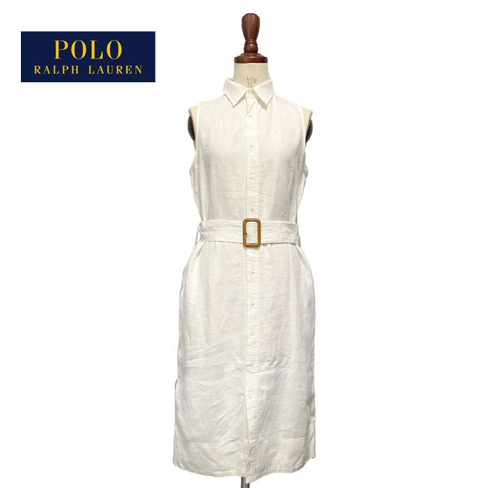 ラルフローレン ポロ ラルフローレン レディース ノースリーブ リネン シャツ ワンピースPOLO Ralph Lauren Sleeveless Linen Dress