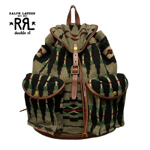 ե ֥륢륨 RRL 쥶&֥󥱥å ХåѥåDOUBLE RL LEATHER COMBI BACK PACK