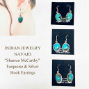 インディアンジュエリー ナバホ族 ターコイズ シルバー フックピアスINDIAN JEWELRY NAVAJO