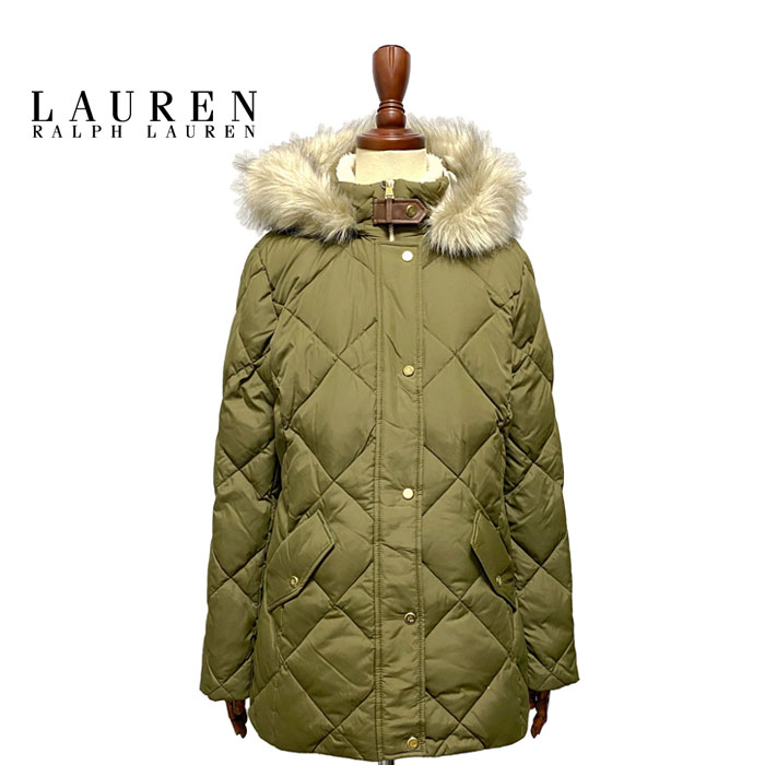 ローレンラルフローレン アウター レディース ローレン ラルフローレン レディース ファー フード付き ダウン コートLAUREN Ralph Lauren Hooded Down Coat