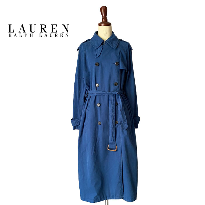 ローレンラルフローレン アウター レディース ローレン ラルフローレン レディース コットン トレンチコート/BLUELAUREN Ralph Lauren Cotton Trench Coat