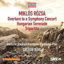 曲目・内容ミクローシュ・ロージャ（1907-1995）1.シンフォニック・コンサートへの序曲 Op.26a（1956/63改訂）2-6.ハンガリー風セレナード Op.25（1932/66改訂）I. MarciaII. SerenataIII. ScherzoIV. NotturnoV. Danza7-9.3つのパルティータ Op.33（1972）I. IntradaII. Intermezzo ariosoIII. Finale: Allegro con brioアーティスト（演奏・出演）ラインラント＝プファルツ州立フィルハーモニー管弦楽団グレゴール・ビュール指揮レコーディング2023年2月13-17日Ludwigshafen, Philharmonie（ドイツ）その他の仕様など総収録時間： 56分商品番号：C5514ロージャ（1907-1995）：〈管弦楽作品集〉シンフォニック・コンサートへの序曲ハンガリー風セレナード3つのパルティータ ［グレゴール・ビュール（指揮）／ラインラント＝プファルツ州立フィルハーモニー管弦楽団］ R&#211;ZSA, M.: Overture to a Symphony Concert / Hungarian Serenade / Tripartita (Rheinland-Pfalz State Philharmonic, B&#252;hl)CD 発売日：2024年01月12日 NMLアルバム番号：C5514 Capriccio映画『ベン・ハー』などでアカデミー賞を3度受賞したミクローシュ・ロージャの管弦楽作品集。1907年、ブラペストに生まれライプツィヒ音楽院で学んだ後、パリとロンドンを経てアメリカ合衆国に移住。映画音楽の作曲家としてアカデミー作曲賞に17回ノミネートされ、3度受賞するなど高く評価されました。それと平行しクラシック作品の作曲も続け、ハリウッドの映画音楽のようなダイナミックな響きと、ハンガリーの民族性がマッチした色彩豊かな曲を多数書きあげています。このアルバムに収録された3つの作品は、初期、中期、後期と彼の創作期間の全般にわたるもの。1932年に作曲された「ハンガリー風セレナード」はブダペスト劇場で初演、演奏を聴いたリヒャルト・シュトラウスからの提案を受け、のちに改訂が施されました。「シンフォニー・コンサートへの序曲」は1956年の作品。当時アメリカで契約していたMGM（メトロ・ゴールドウィン・メイヤー）の仕事の合間に書かれた曲で、ハンガリーから追放された彼の友人たちに捧げられました。「3つのパルティータ」は1971年の作品。彼の作品を出版していた出版社からの依頼で作曲、当初イシュトヴァン・ケルテスが初演する予定でしたが、彼はその前に死去してしまったため、アンドレ・プレヴィンがイギリスで、アンタル・ドラティがアメリカで初演を行いました。バルトークを思わせるリズミカルな作品です。グレゴール・ビュールは1964年生まれ。ストックホルム王立歌劇場で《ニーベルングの指環》を上演、世界的に注目を集めたのち、ハンブルク国立歌劇場、シュトゥットガルト国立歌劇場などで多数の歌劇を指揮、好評を博した指揮者。CAPRICCIOレーベルにはブラウンフェルスの一連の作品の他、レーガーの歌曲集などを録音しています。作曲家検索リンク（このタイトルに収録されている作曲家）ロージャ