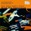 曲目・内容1-7.ディアローグ（1960/65）- 2台のピアノと大管弦楽のための8-12.モノローグ（1963/64）- 2台のピアノ奏者のための対話形式13-14.パースペクティヴ（1955/56）- 2台のピアノのための想像的バレエ音楽 パートI.II15.Photoptosis - フォトプトーシス（1968） - 大オーケストラのための前奏曲アーティスト（演奏・出演）アンドレアス・グラウ＆ゲッツ・シューマッヒャー（ピアノ・デュオ） … 1-14ベルンハルト・コンタルスキー指揮 … 1-7.15ベルリン・ドイツ管弦楽団 … 1-7.15レコーディング1995年商品番号：COL20002B.A.ツィンマーマン（1918-1970）：作品集ディアローグ／モノローグパースペクティヴ／フォトプトーシス CD 発売日：2018年07月20日 col legno複雑な書法と前衛的なイディオムを駆使して書かれたB.A.ツィンマーマンの作品は、難解で理解しにくいものとされています。1956年に初演された「パースペクティヴ」は初期を代表する作品で、様々な実験的要素が散りばめられており「モノローグ」と「ディアローグ」はその延長線上にある作品です。その後、彼は作風を変化させ1968年の「Photoptosis」では静止した持続音を多用する「静止主義」へと移行していきます。作曲家検索リンク（このタイトルに収録されている作曲家）ツィンマーマン