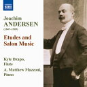 チェーザレ・チャルディ - Cesare Ciardi (1818-1877)・ロシアの謝肉祭（カンデンツァ：L. アンデルセン）イシドール・ダンストレム - Isidor Dannstrom (1812-1897)・スウェーデン・ポルスカ歌曲集 Op. 50 （J. アンデルセンによるフルートとピアノ編）ヨアキム・アンデルセン - Joachim Andersen (1847-1909)・8つの講義の小品 Op. 55 より No.4、5、8・フルートのための24の練習曲Op. 15 より No.3、24・オペラ・トランスクリプション集 Op. 45 - 第5番 モーツァルト 「ドン・ジョヴァンニ」・フルートのためのコンチェルトシュトゥック第2番 Op. 61 （フルートとピアノ編）カイル・ツァッポ - Kyle Dzapo (フルート)A・マシュー・マッツォーニ - A. Matthew Mazzoni (ピアノ)録音: 18?20 August 2007、 The Recital Hall、 The Performing Arts Center、 Purchase College、 Purchase、 New York、 USA「フルートのショパン」と異名をとるデンマーク生まれのヨアヒム・アンデルセンはフルートを吹く人ならば知らない人はいないと言ってもよいでしょう。様々な逸話の持ち主ですが、彼の残したフルートのためのエチュード Op.15は今でもフルートを学ぶ人にとっての宝物です。しかし、彼の名前が忘れられてしまったのは、一重に作品が残っていないからなのかも知れません。1847年に生まれた彼はオーボエ奏者の父親から音楽の手ほどきを受け、13歳の時に公開演奏会を開き、22歳の時にデンマーク王立管弦楽団のフルート奏者になりました。その後世界中で研鑽を積み、1882年にビルゼがベルリン・フィルハーモニーを創立した時にはフルーティストの一人として名前を連ねています(当時のベルリン・フィルのプログラムでも彼の名前がソリストとして挙げられています)。ここで聴ける様々の作品は、それぞれに技巧をこらしつつも、耳当たりのよいものばかり。演奏しているツァッポは、作曲家の伝記付き作品目録の著者で、ピオリア交響楽団の首席フルート奏者です。