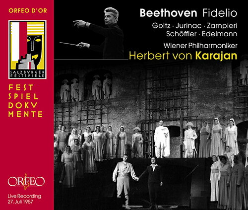ベートーヴェン：歌劇「フィデリオ」（ゴルツ／ユリナッチ／ウィーン・フィル／カラヤン）（1957）[2CD]