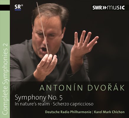曲目・内容1-4.交響曲 第5番 ヘ長調 Op.76 I. Allegro, ma non troppoII. Andante con motoIII. Andante con moto, quasi l'istesso tempo: Allegro ScherzandoIV. Finale: Allegro molto5.序曲「自然の中で」Op.913.スケルツォ・カプリチョーゾ Op.66アーティスト（演奏・出演）ザールブリュッケン・カイザースラウテルン・ドイツ放送フィルハーモニー管弦楽団カレル・マーク・チチョン指揮レコーディング2014年3月19-21日ザールブュッケン コングレスハレ商品番号：93.344ドヴォルザーク（1841-1904）：〔管弦楽作品集 第2集〕交響曲 第5番序曲「自然の中で」／スケルツォ・カプリチョーゾ ［ザールブリュッケン放送フィル／チチョン］ DVO&#344;&#193;K, A: Symphonies (Complete), Vol. 2 (Saarbr&#252;cken German Radio Philharmonic, Chichon) - Symphony No. 5 / In Nature&#39;s RealmCD 発売日：2015年11月25日 NMLアルバム番号：CD93.344 SWR music / SWR Classicジムロック社の策略で、最初第3番として1888年に出版されたというこの交響曲第5番。作曲が完成していたのは、それよりも以前の1875年で、そろそろ彼自身の個性が曲に現れてきたころの充実した作風を持っています。ブラームスとの関連を指摘される「第6番」よりも、更に牧歌的な雰囲気に満たされたこの曲は、いかにも楽しげな第1楽章で幕を開けます。一転重苦しい雰囲気に包まれた第2楽章、その2楽章の雰囲気を引き継ぎながらも溌剌とした第3楽章を経て、荘厳な序奏（イ短調）を持つ終楽章へとなだれ込みます。ここがまさにドヴォルザーク（1841-1904）の真骨頂です。この曲を指揮するのは、イギリスの指揮者カレル・マーク・チコン（シチョン）。情熱的なテンペラメントが全ての聴き手を魅了しています。彼はロンドン王立音楽院で学び、シノーポリとゲルギエフのアシスタントを経て、2011年9月にザールブリュッケン・カイザースラウテルン・ドイツ放送フィルハーモニー管弦楽団の首席指揮者に就任、現在に至っています。ドヴォルザークの音楽の素晴らしさを再認識させるシリーズです。作曲家検索リンク（このタイトルに収録されている作曲家）ドヴォルザーク関連商品リンク第3集SWR19009CD第4集SWR19083CD第5集SWR19093CD第6集SWR19130CD
