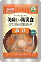 【商品説明】 具だくさんでほっとする味、とん汁の非常食。 【内容量】 180g×50食 【賞味期限】 常温にて約5年 【生産国（食品）】 日本 【注意事項】 メーカー直送品につき代引き・包装不可