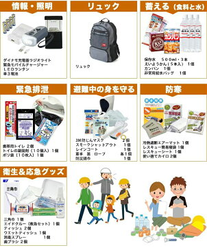 防災セット ハザードリュック 福島県の被災者考案の「非常用持ち出し袋36点セット」 避難リュック/避難グッズ/避難セット/防災グッズ/防災用品/非常持ち出し袋/女性用(男性にも対応)/家族/一人用