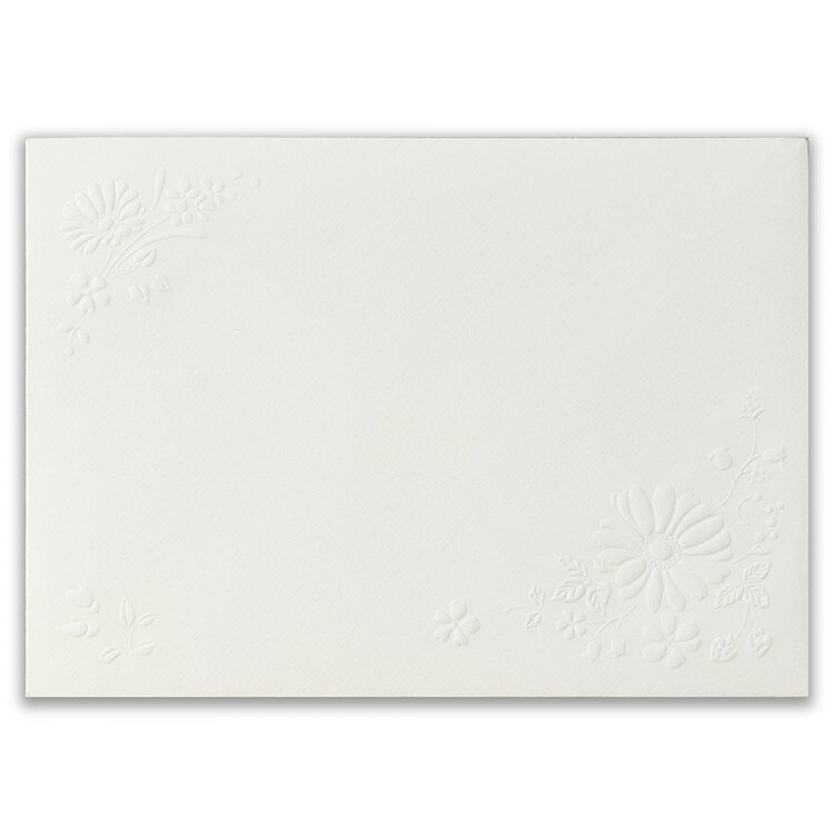 エヌビー社 WE 封筒 花花 | 5枚入 エンボス 白 ホワイト 横書き 郵便番号枠なし 美しい 植物 レター 手紙 メッセージ お礼 慶事 結婚式 祝い おしゃれ 御洒落 かわいい 可愛い シンプル 上品 高級 エレガント ビジネス 高級感 nb1949-10000498 エヌビー社ONLINE SHOP 楽天市場店 サンプル画像3