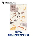 エヌビー社 ぽち袋 ねころび ねこあるある | ポチ袋 点袋 3枚入 お札三つ折りサイズ 心付け ミニ袋 おしゃれ 御洒落 かわいい 可愛い シンプル お小遣い...