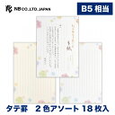 エヌビー社 伝えるきもち B5 便箋 祖母 | 縦書き 2色アソート 18枚入 b5 相当 手紙 メッセージ 例文 おばあちゃん メッセージ お礼 御礼 記念日...